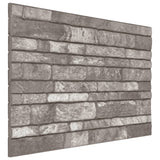 3D Wall Panels with Dark Grey Brick Design 10 pcs EPS 149584