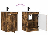 Bathroom Vanity with Sink Smoked Oak 42 x 40 x 84.5 cm 889999