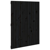 Wall Headboard Black 82.5x3x110 cm Solid Wood Pine 824957