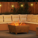 Fire Pit Brown 80 x 80 x 43 cm Weathering Steel 858945