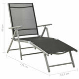 10 Piece Garden Dining Set Black and Silver 3070646
