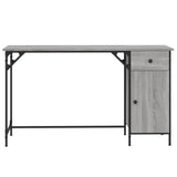Computer Desk Grey Sonoma 131x48x75 cm Engineered Wood 836221