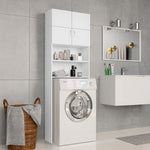 ZNTS Washing Machine Cabinet White 64x25.5x190 cm Engineered Wood 800027