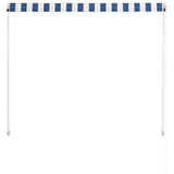 Retractable Awning 100x150 cm Blue and White 145889