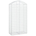 Arched Gabion Basket 100x50x180/200 cm Galvanised Iron 153439