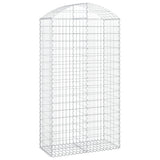 Arched Gabion Basket 100x50x180/200 cm Galvanised Iron 153439