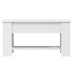 ZNTS Coffee Table White 101x49x52 cm Engineered Wood 809701