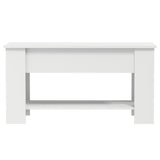 ZNTS Coffee Table White 101x49x52 cm Engineered Wood 809701