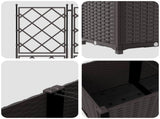 Garden Planter 2 pcs Brown 80 x 40 x 143 cm PP 42002815