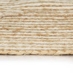Handmade Rug Jute with Spiral Design White 120 cm 133717