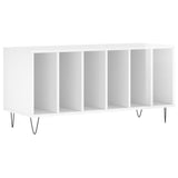 Record Cabinet High Gloss White 100x38x48 cm Engineered Wood 831750