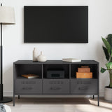 TV Cabinet Black 100.5x39x50.5 cm Steel 843036