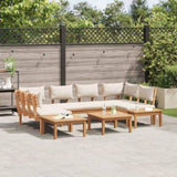 Garden Sofa Set 4 pcs Brown and Cream 3356876