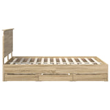 Bed Frame with Drawer Sonoma Oak 140 x 200 cm Engineer Wood 3411112