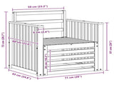 Outdoor Sofa Solid Acacia Wood Natural 3436349