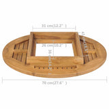 Beer Crate Tabletop Teak 70 cm 43807