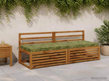 2-Piece Bench Cushions SOEST 100% Polyester Leaf Design 950343