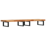 Basin Shelf Wall Mounted Steel and Solid Wood Acacia 3302753
