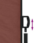 Retractable Side Awning Brown 120x1200 cm 4004794