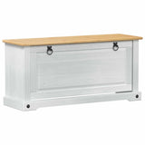 Shoe Cabinet Corona White 99 x 32 x 49 cm Solid Pine Wood 42024952
