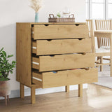 Drawer Cabinet OTTA 76.5x39.5x90cm Solid Wood Pine 348582
