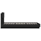 Bed Frame with LED without Mattress Black 100x200 cm 3210025