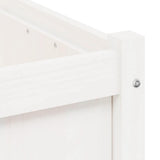 Garden Planter White 70x70x70 cm Solid Wood Pine 837435