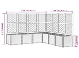 Garden Planter with Trellis Blue Grey 160x160x140 cm PP 367881