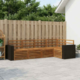 Sectional Sofa Set 5 pcs Natural Solid Acacia Wood 3384360