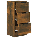 Sideboard Smoked Oak 30x30x70 cm Engineered Wood 817012