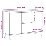 Sideboard Artisan Oak 102x35x70 cm Engineered Wood 856485