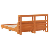 Bed Frame without Mattress Wax Brown 140x200 cm Solid Wood Pine 3306422