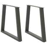 Dining Table Legs V-Shape 2 pcs Anthracite 80x cm Steel 4012574