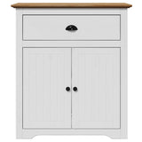 Hallway Cabinet BODO White and Brown 80x35x90 cm 4016867