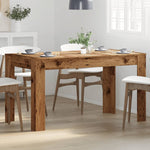 ZNTS Dining Table Old Wood 140x74.5x76 cm Engineered Wood 856572