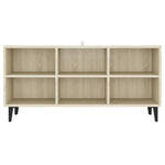 TV Cabinet with Metal Legs Sonoma Oak 103.5x30x50 cm 805953