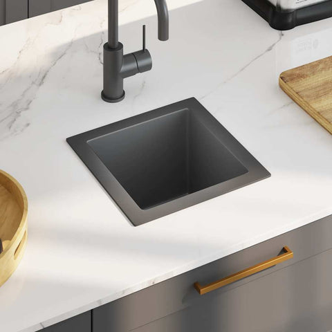 Handmade Kitchen Sink Black Stainless Steel 51499