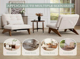 GOMYWAY Accent Chair with Integrated Foldable Ottoman Adjustable Backrest,Stripe Living Room Chair W2678P478610
