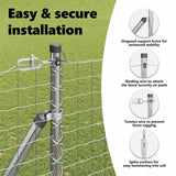 Ground Spike Fence Post 7 pcs Silver Powder-Coated Steel 42004280