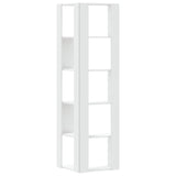Corner Bookcase 5-Tier White 50x50x179 cm Engineered Wood 852582