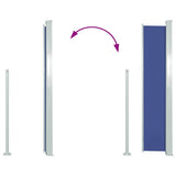 Patio Retractable Side Awning 100x500 cm Blue 48384