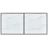 281553 Dining Table White 160x80x75 cm Tempered Glass
