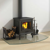 Fireplace Glass Plate Transparent 100 x 60 cm Glass 353883