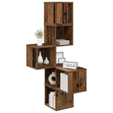 Wall Corner Shelf Old Wood 48 x 48 x 120 cm Engineered Wood 8012234