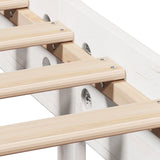 Bookcase Bed without Mattress White 100x200cm Solid Wood Pine 3323198