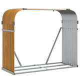 Log Holder Wood Look 120x45x100 cm Galvanised Steel 364583