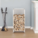 Firewood Rack White 40x30x80 cm Cold-rolled steel 864220
