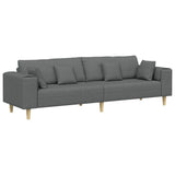 Fabric Sofa with Cushion Dark Grey 208 cm Fabric 3335144