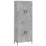 Highboard Concrete Grey 69.5x34x180 cm Engineered Wood 3199565