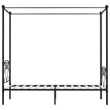 Bed Frame Black Metal Single Black Canopy Bed Frame Rectangular 284434